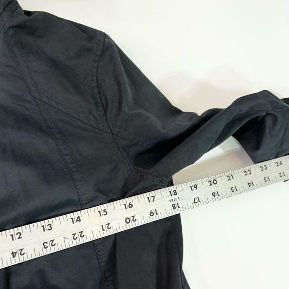 Bench Anorak Jacket Women's Small Black Hooded Full Zip Cotton Blend Windbreaker - Picture 3 of 9